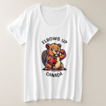 Beaver med en Maple Löv och Elbows Up Canada Big