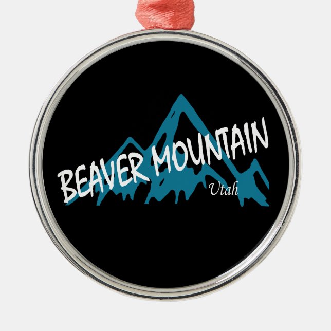 Beaver Mountain Resort Berg Julgransprydnad Metall (Framsidan)