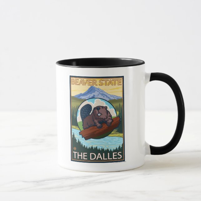 Beaver & Mt. Huva - The Dalles, Oregon Mugg (Höger)