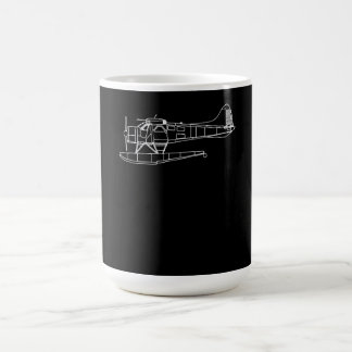Beaver On Flyter Sea Flygplan Piot Funny Gift Kaffemugg