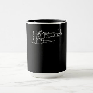 Beaver On Flyter Sea Flygplan Piot Funny Gift Mugg