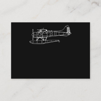 Beaver på Flyt Sea Flygplan Pilot Front & Back Visitkort