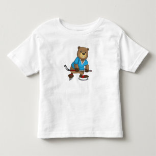 Beaver på ishockey med ishockeyklubb t shirt