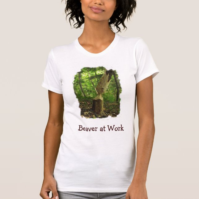 Beaver på jobbet t shirt (Framsida)
