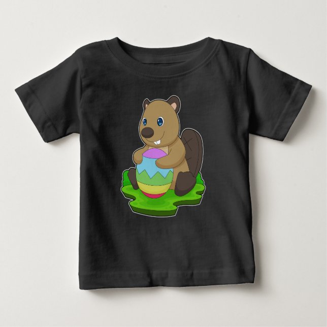 Beaver Påsk Påskägg T Shirt (Framsida)