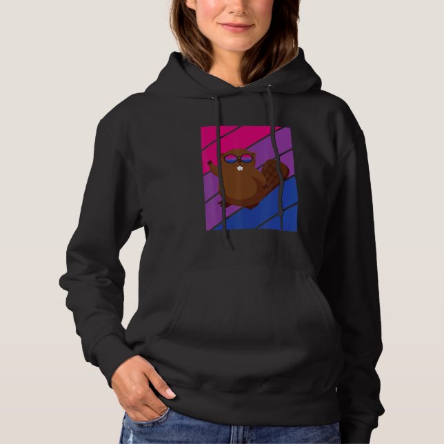 Beaver Pride Bisexual Flag LGBTQ Proud Ally Pride  T Shirt (Framsida)