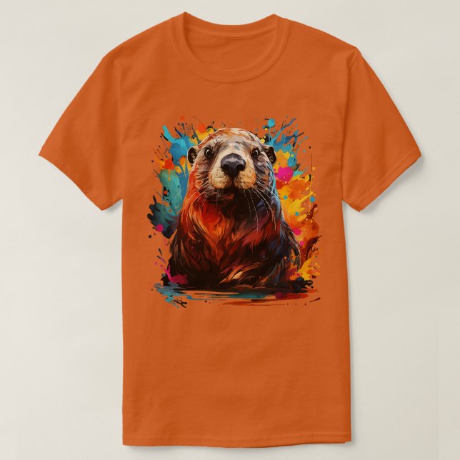 Beaver Rainbow T Shirt (Design framsida)