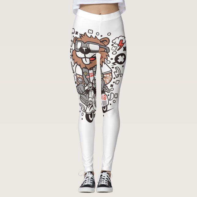 Beaver Scooterist Leggings (Framsida)
