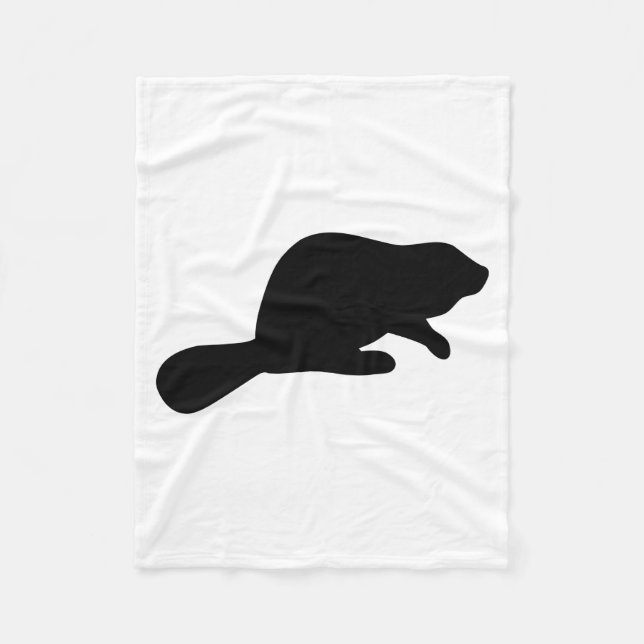 Beaver Silhouette Fleecefilt (Framsidan)