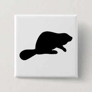 Beaver Silhouette Knapp