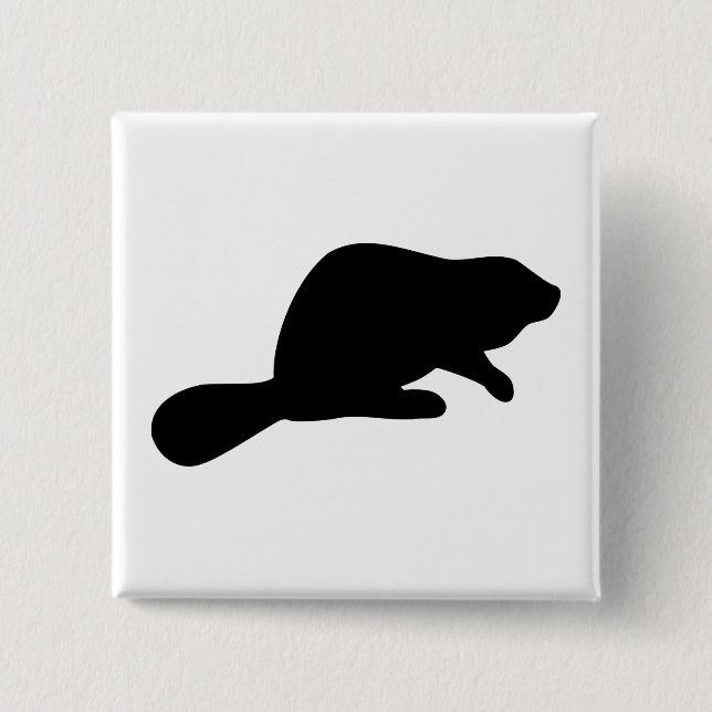 Beaver Silhouette Knapp (Framsida)
