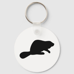 Beaver Silhouette Nyckelring