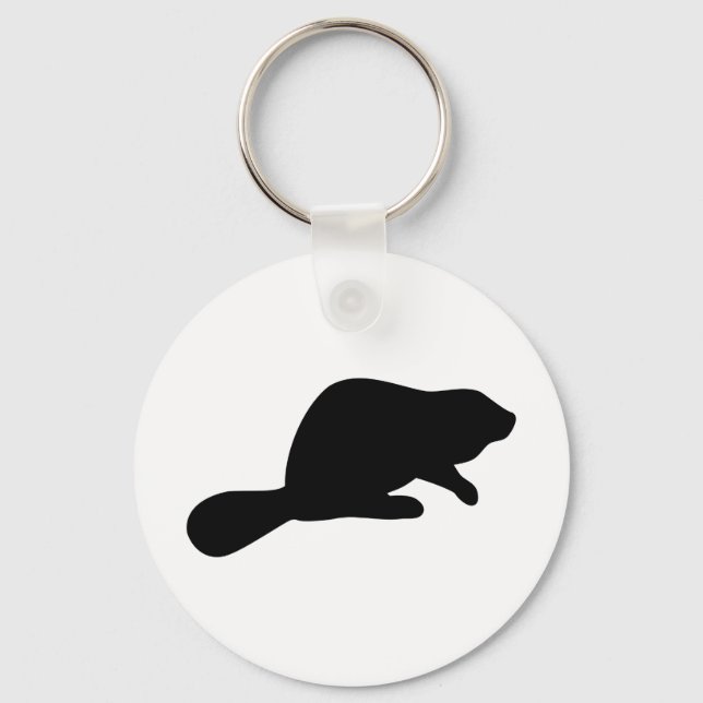 Beaver Silhouette Nyckelring (Framsida)