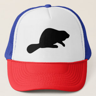 Beaver Silhouette Truckerkeps