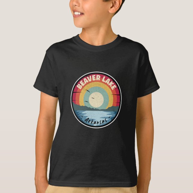 Beaver Sjö Arkansas Colorful Scene T Shirt (Framsida)