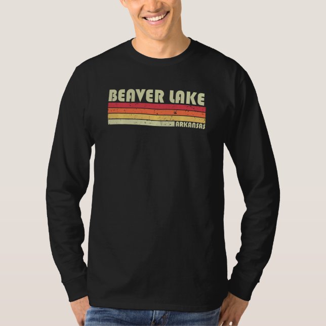 Beaver Sjö Arkansas Funny Fishing Camping (sommar) T Shirt (Framsida)