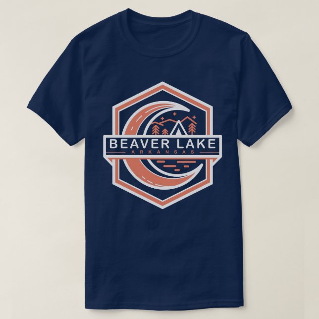 beaver sjö arkansas måne shine hexa t shirt (Design framsida)