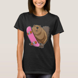 Beaver Skater Skateboard T Shirt