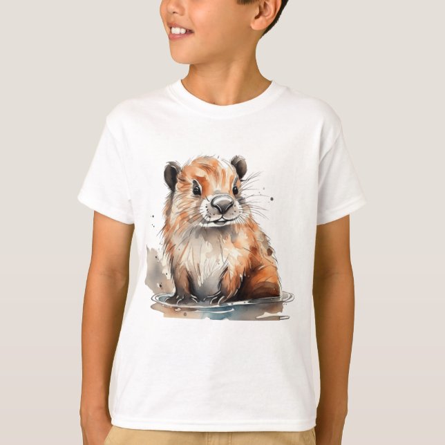 Beaver-skjorta T Shirt (Framsida)