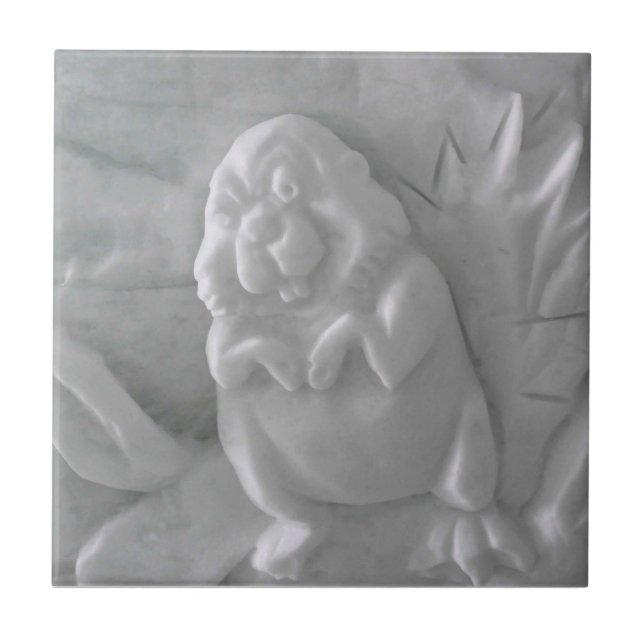 Beaver Snö Sculpture, Hotel de Glace, Quebec Kakelplatta (Framsidan)