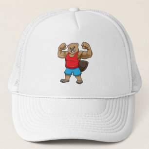 Beaver som BodyBuilder med stor Upper-arm Keps
