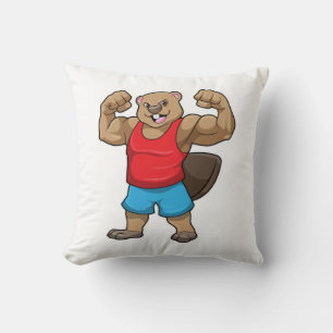Beaver som BodyBuilder med stor Upper-arm Kudde