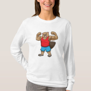 Beaver som BodyBuilder med stor Upper-arm T Shirt