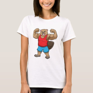 Beaver som BodyBuilder med stor Upper-arm T Shirt