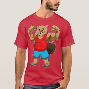 Beaver som BodyBuilder med stor Upper-arm T Shirt
