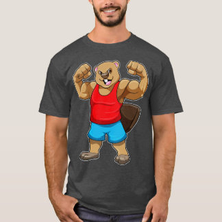 Beaver som BodyBuilder med stor Upper-arm T Shirt