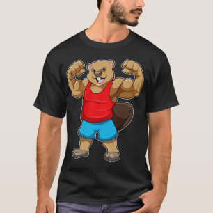 Beaver som BodyBuilder med stor Upper-arm T Shirt
