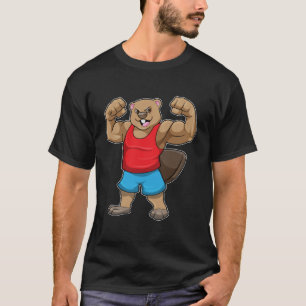 Beaver som BodyBuilder med stor Upper-arm T Shirt