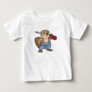 Beaver som Crateur med Wrench T Shirt
