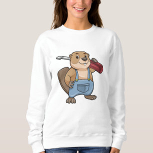 Beaver som hantverkare med kortplatta skruvmejslar t shirt