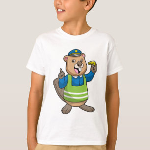 Beaver som polischef med visshet t shirt