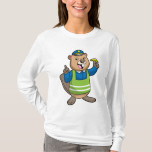 Beaver som polischef med visshet t shirt