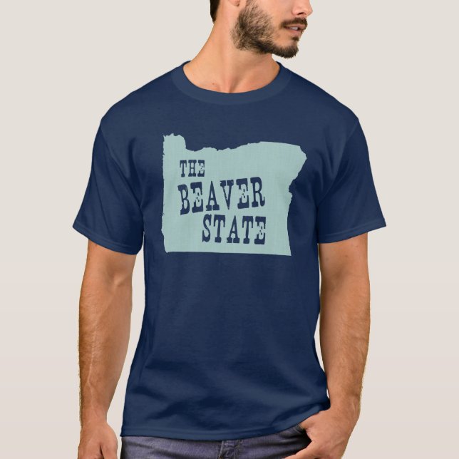 Beaver State Oregon Nickname Oregonic Webfoot Tee (Framsida)