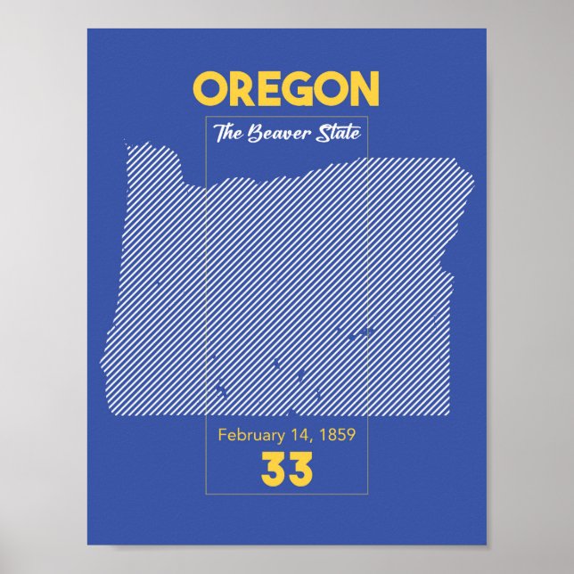 Beaver State, Oregon State Art Poster (Framsidan)
