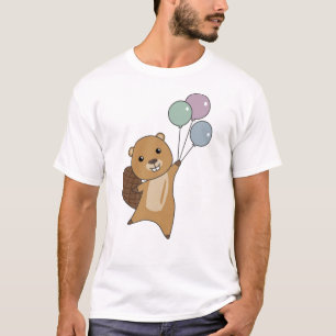Beaver Sumsi Balloons Funny Animals for Children T Shirt