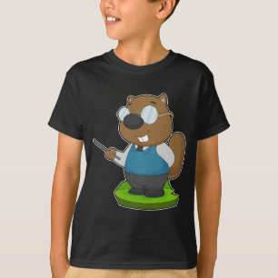 Beaver Teacher Glasses T Shirt