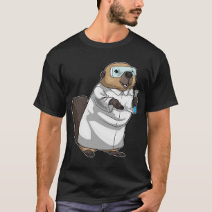 Beaver Teacher Test tube Chemistry T Shirt
