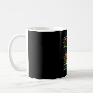 Beaver Ugly Julafton Gift Funny Santa Riding Beave Kaffemugg