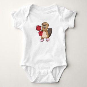 Beaver vid Boxing med Boxing handskar T Shirt