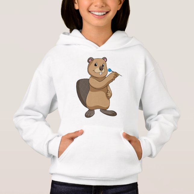 Beaver vid Darts med Dart T Shirt (Framsida)