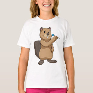 Beaver vid Darts med Dart T Shirt