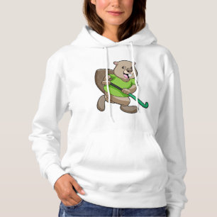 Beaver vid Hockey med Hockey fladdermus T Shirt
