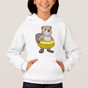 Beaver vid Swimming med Simma ring T Shirt