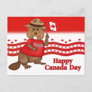Beaver-vykort för Kanada-dagen Vykort