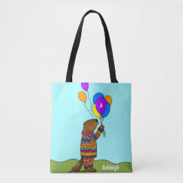 Beaver w-ballonger, Cute Kids-Personlig Tygkasse