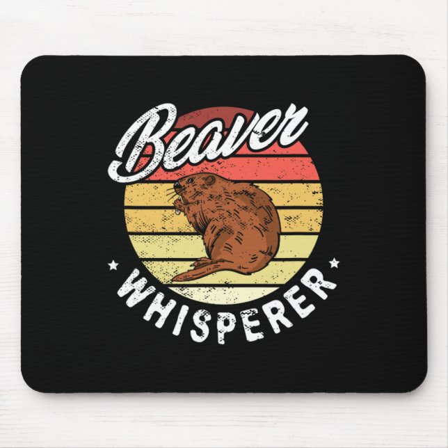 Beaver Whisperer Beaver Hunting Älskare Musmatta (Framsidan)